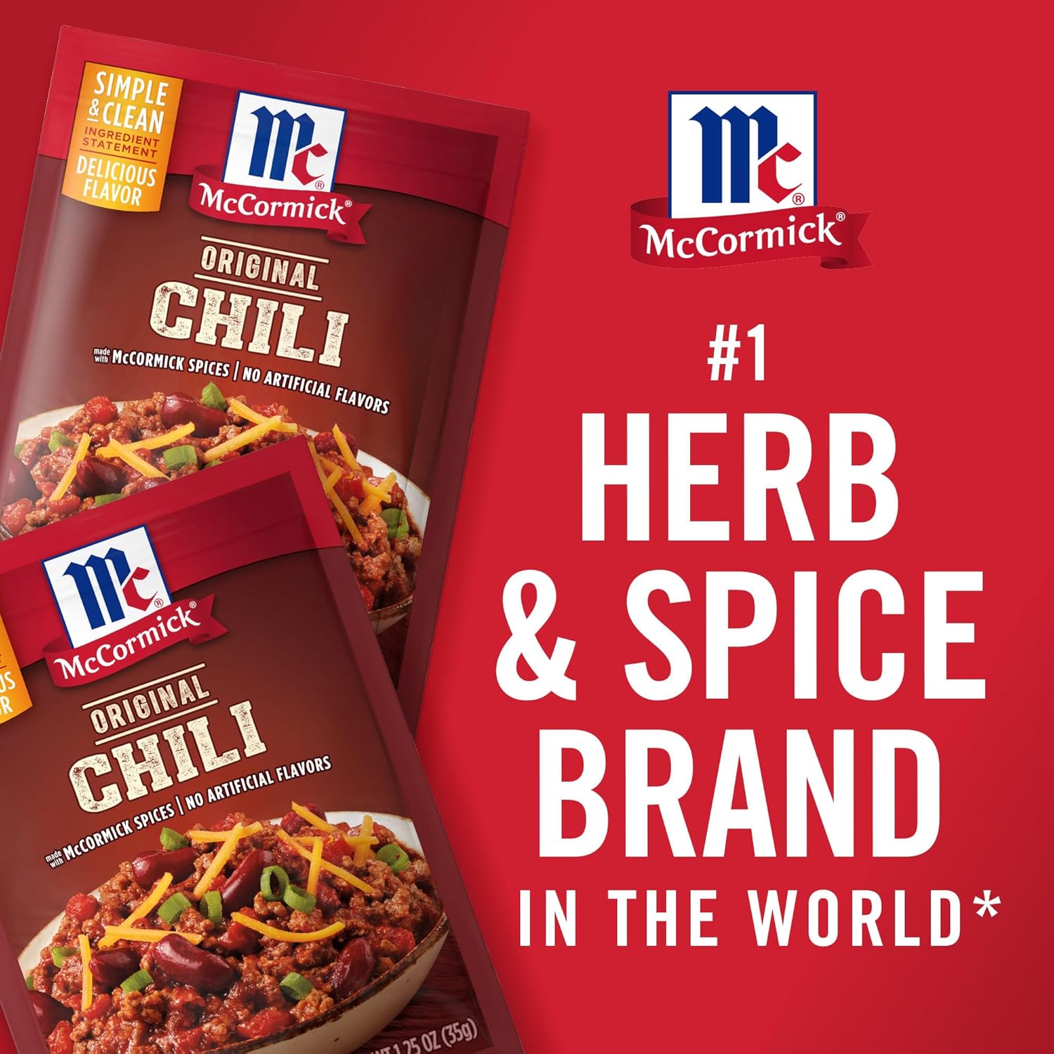 McCormick Original Chili Seasoning Mix for Efficient Meal Prep, 4 Servings Per Packet