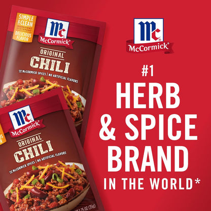 McCormick Original Chili Seasoning Mix for Efficient Meal Prep, 4 Servings Per Packet