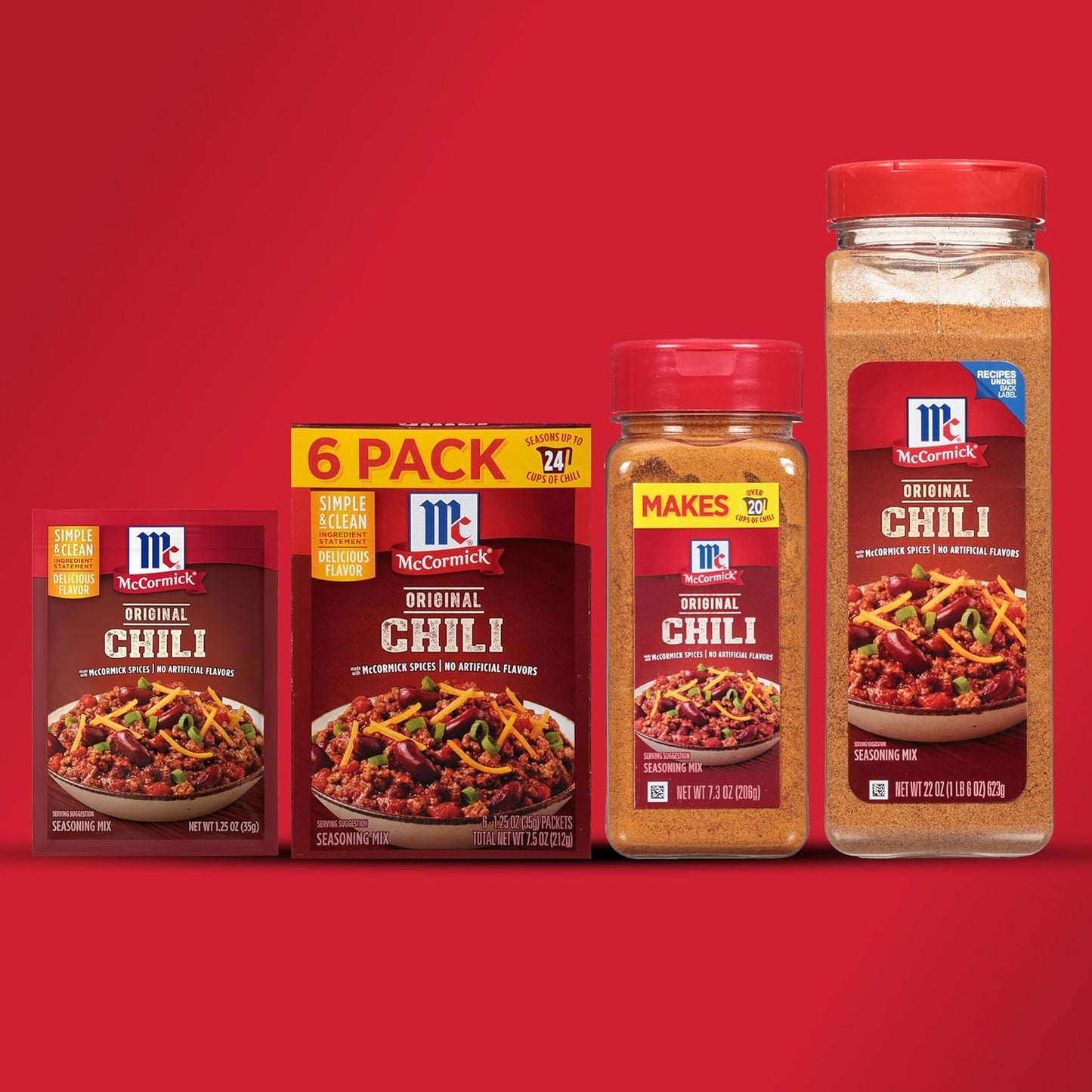 McCormick Original Chili Seasoning Mix for Efficient Meal Prep, 4 Servings Per Packet