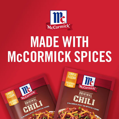 McCormick Original Chili Seasoning Mix for Efficient Meal Prep, 4 Servings Per Packet