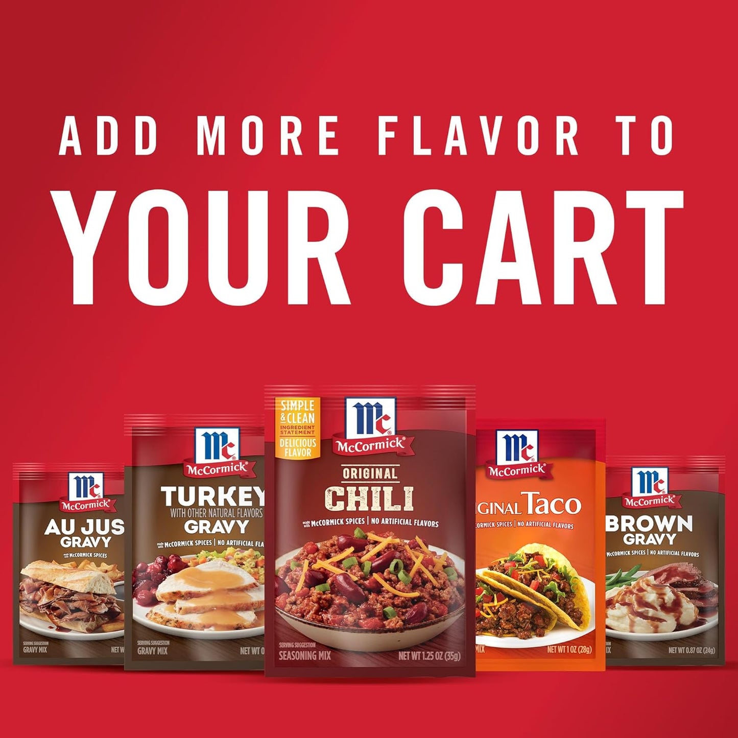 McCormick Original Chili Seasoning Mix for Efficient Meal Prep, 4 Servings Per Packet