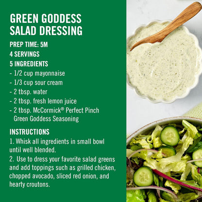 McCormick Perfect Pinch Green Goddess – Birthday Gift for Mom Who Wants Quick, Flavor-Packed Dinners