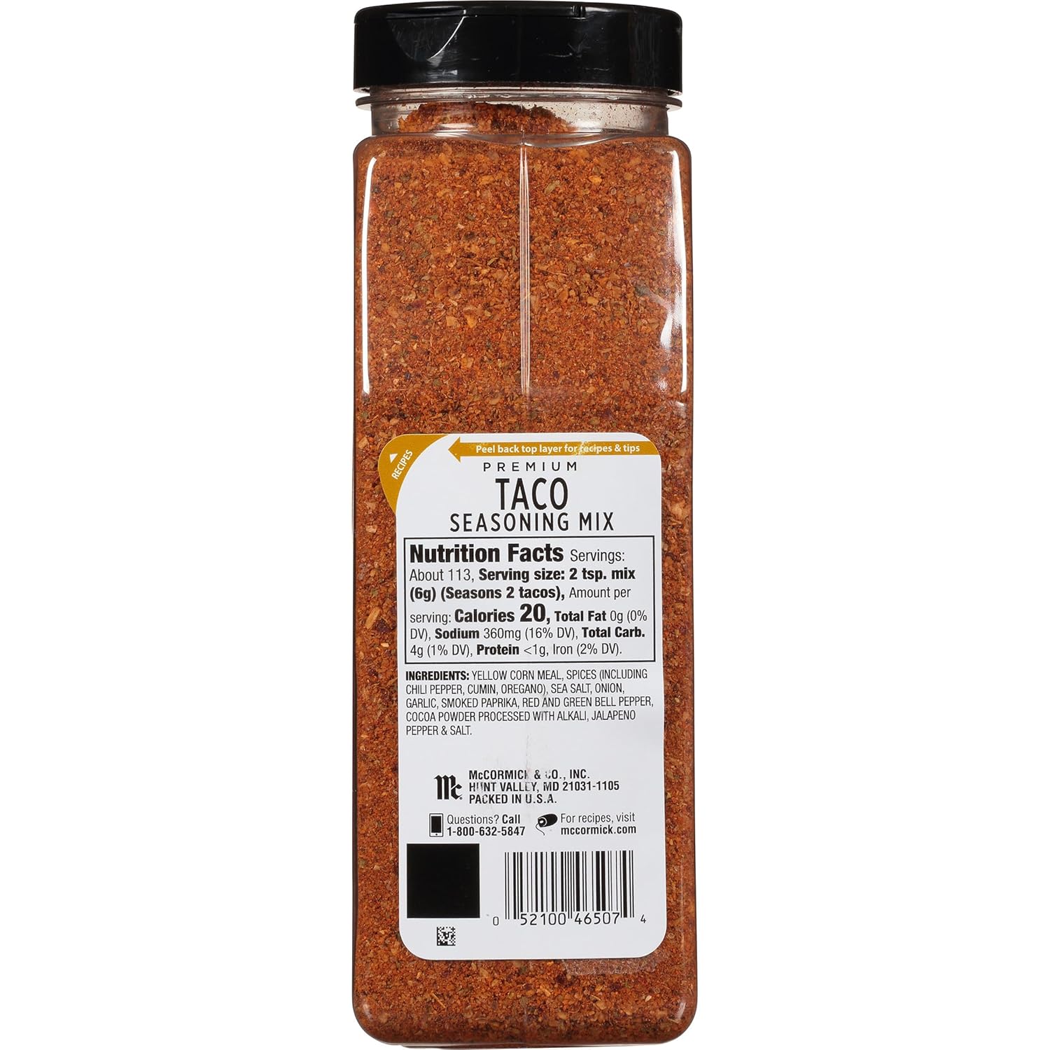 McCormick Premium Taco Seasoning Mix, 24 oz – No Artificial Flavors Bulk Spice for Healthy Meal Prep