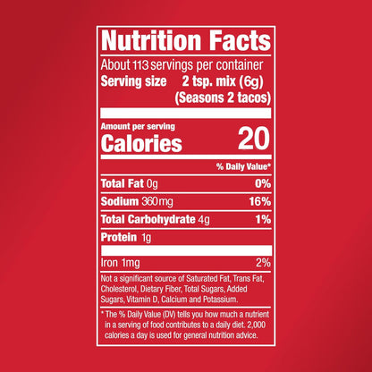 McCormick Premium Taco Seasoning Mix, 24 oz – No Artificial Flavors Bulk Spice for Healthy Meal Prep