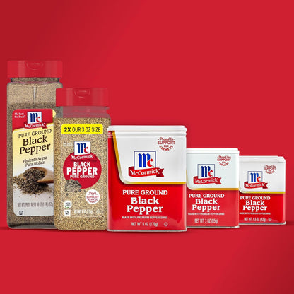McCormick Pure Ground Black Pepper – Gourmet Pantry Gift Set Staple for Birthdays and Housewarmings