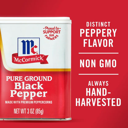 McCormick Pure Ground Black Pepper – Gourmet Pantry Gift Set Staple for Birthdays and Housewarmings