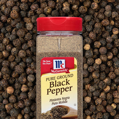 McCormick Pure Ground Black Pepper – Simple Spice Jar for Intentional Home Cooks, Table and Stovetop