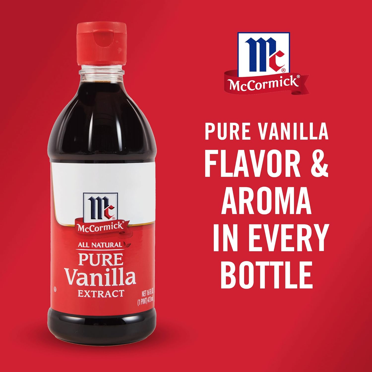 McCormick Pure Vanilla Bean Extract for Self-Care Dessert Making, Clean Label Flavoring for Stress-Free Home Cooking