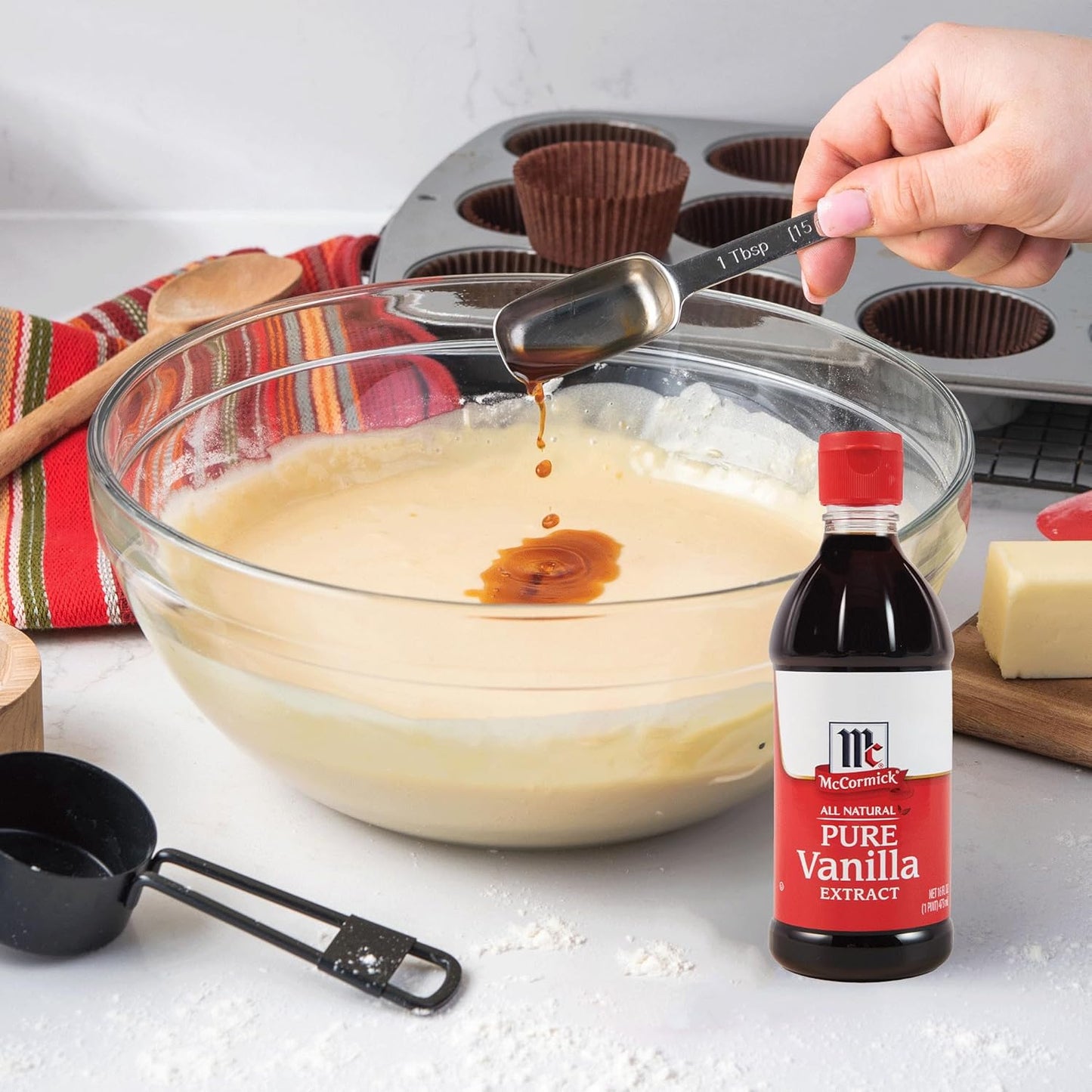 McCormick Pure Vanilla Bean Extract for Self-Care Dessert Making, Clean Label Flavoring for Stress-Free Home Cooking