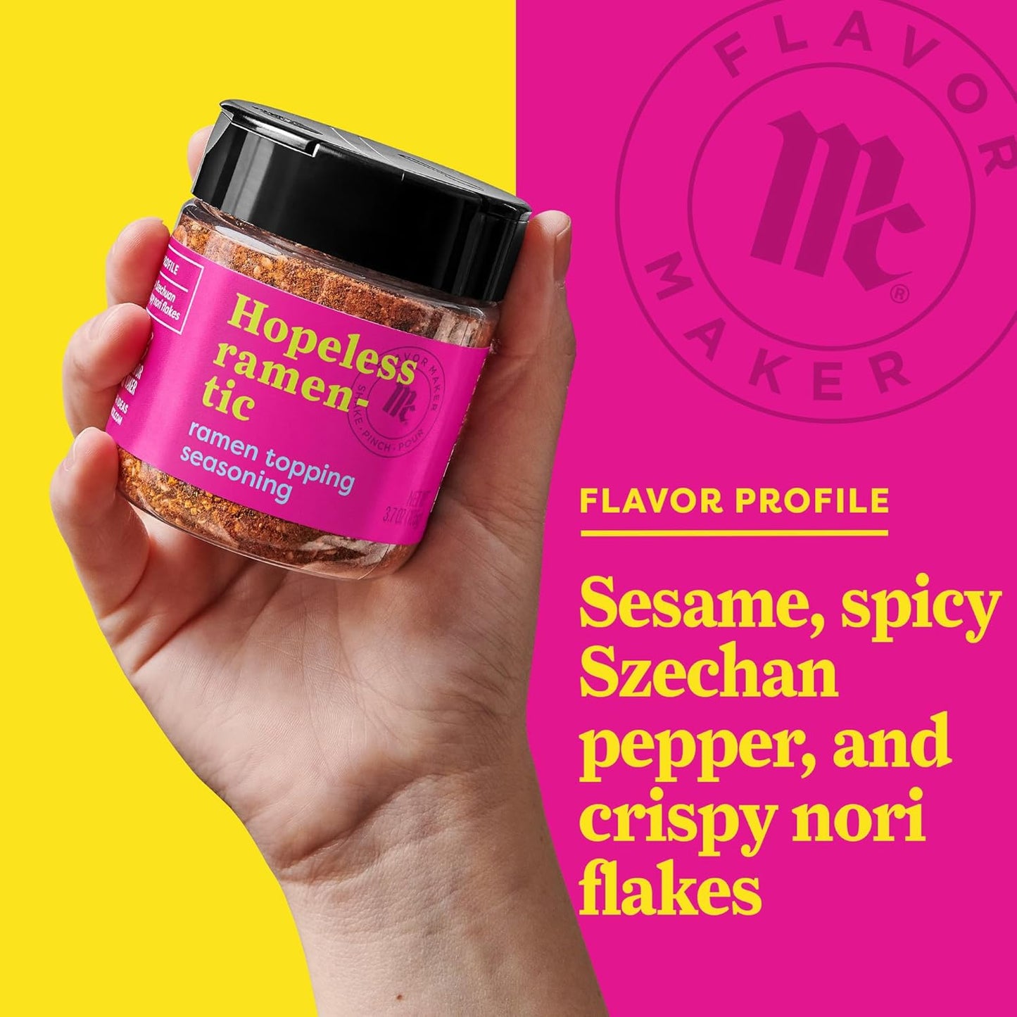 McCormick Ramen Seasoning Flavor Maker – Fast Meal Prep Shortcut for Office Lunches, 3.7 oz