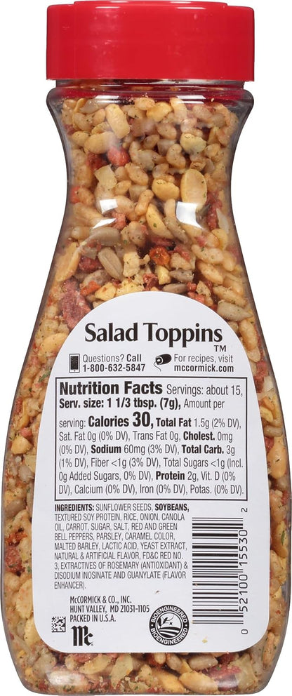 McCormick Salad Toppins Crunchy & Flavorful Wellness Salad Booster, Real Vegetables and Sunflower Seed Crunch