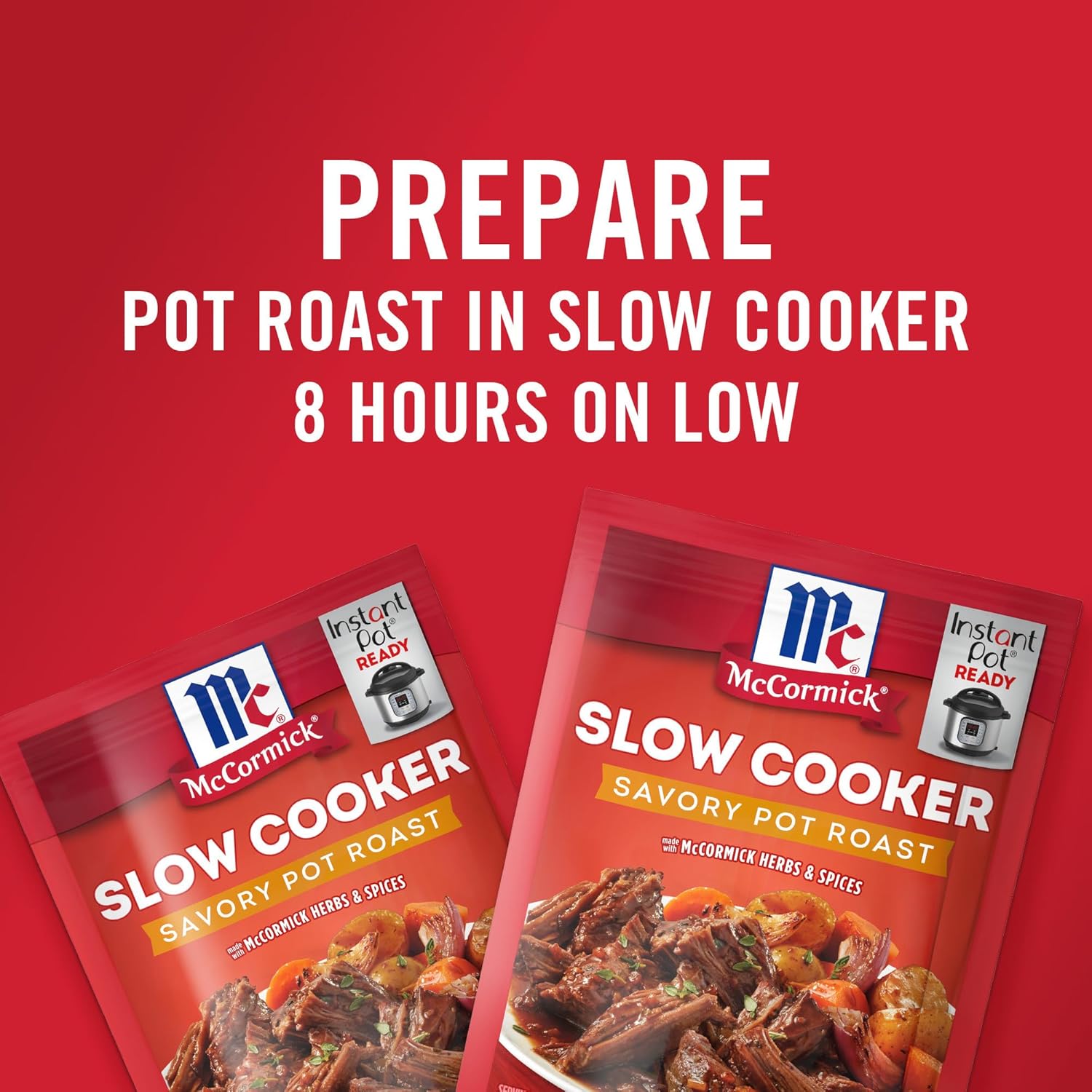McCormick Savory Pot Roast Seasoning – Countertop-Friendly Weeknight Dinner Mix for One-Pot Family Meals