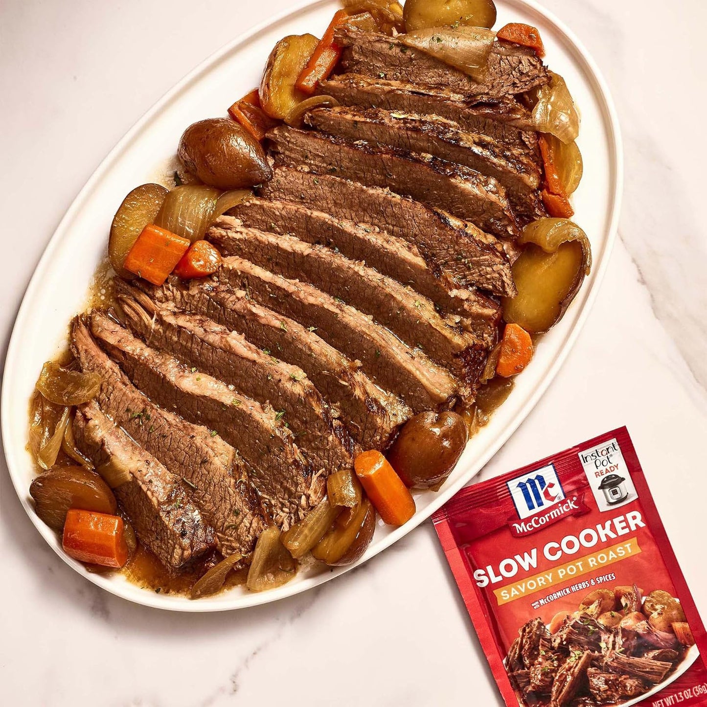 McCormick Savory Pot Roast Seasoning – Countertop-Friendly Weeknight Dinner Mix for One-Pot Family Meals