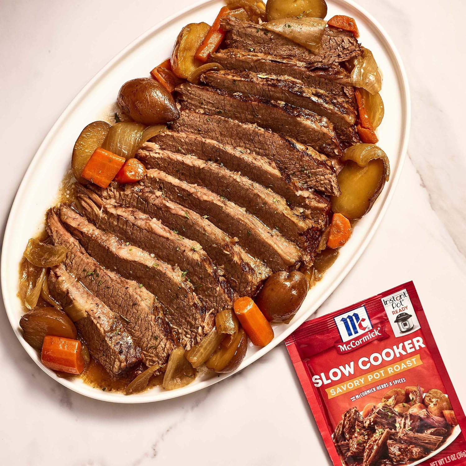 McCormick Savory Pot Roast Seasoning – Countertop-Friendly Weeknight Dinner Mix for One-Pot Family Meals