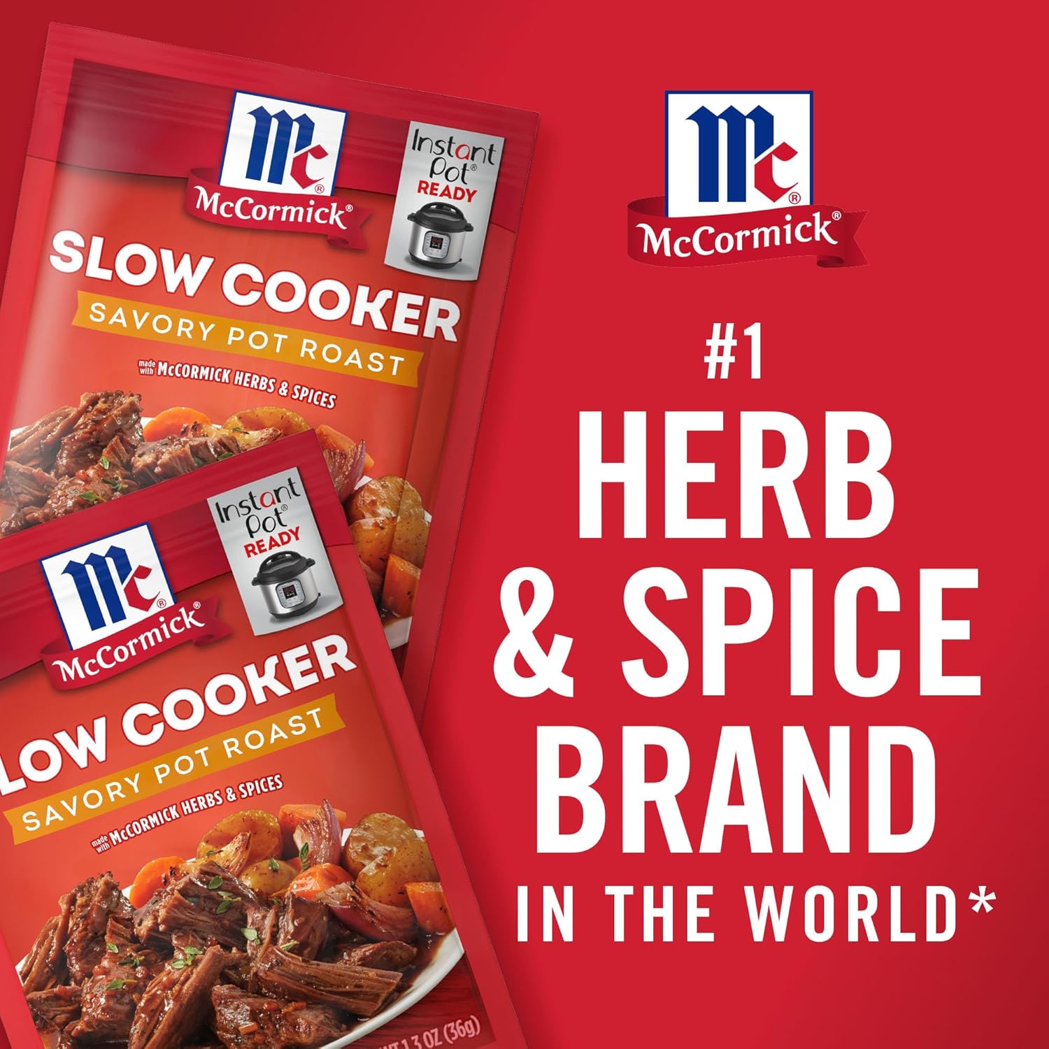 McCormick Savory Pot Roast Seasoning – Countertop-Friendly Weeknight Dinner Mix for One-Pot Family Meals