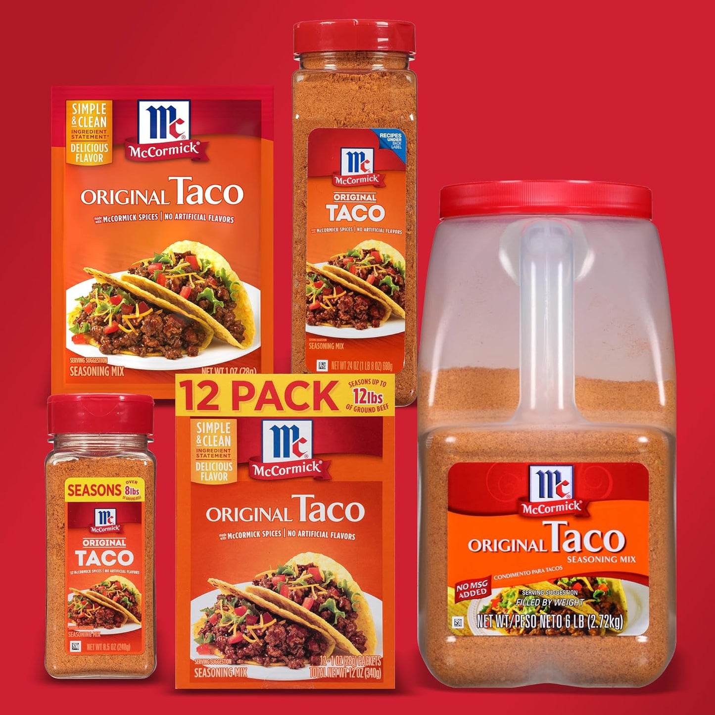 McCormick Taco Seasoning Mix – Clean-Label Taco Spice for Family Meals, Cooks in 15 Minutes