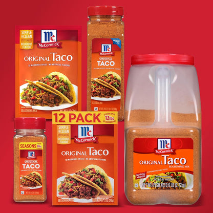 McCormick Taco Seasoning Mix – Clean-Label Taco Spice for Family Meals, Cooks in 15 Minutes