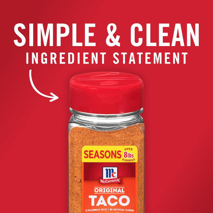 McCormick Taco Seasoning Mix – Clean-Label Taco Spice for Family Meals, Cooks in 15 Minutes