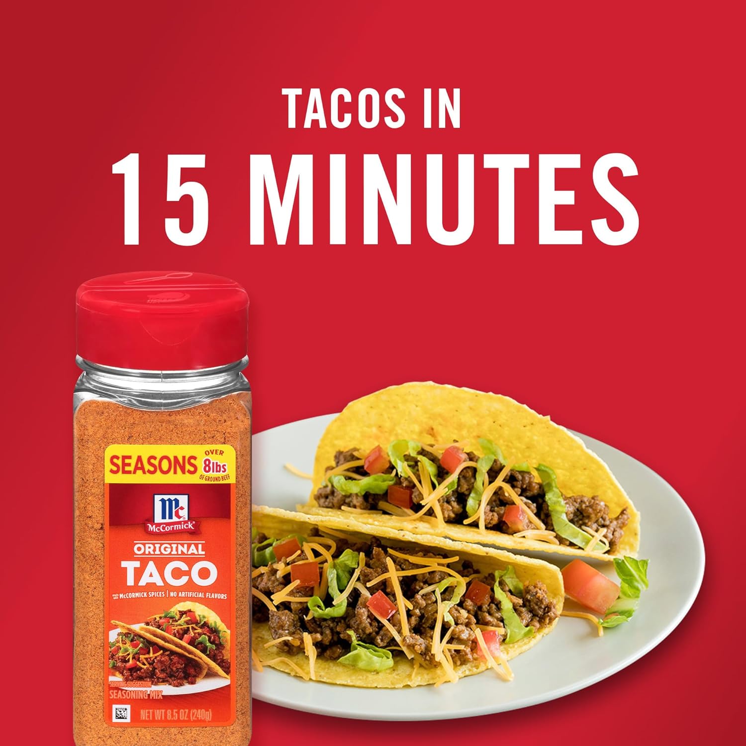 McCormick Taco Seasoning Mix – Clean-Label Taco Spice for Family Meals, Cooks in 15 Minutes