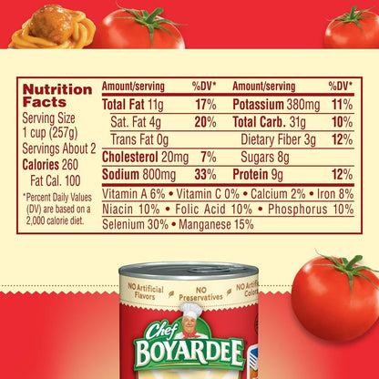 meatballs made with real beef, pork, and chicken in italian-style tomato sauce