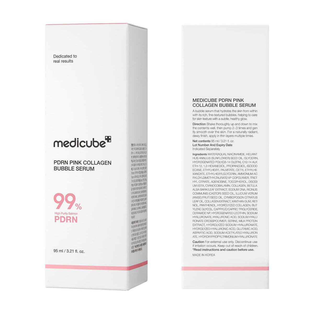 medicube PDRN Pink Collagen Bubble Serum – Pre-Bedtime Hydrating Serum for the Wind-Down Routine, Sensitive-Skin Friendly