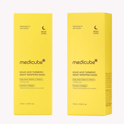 medicube Wrapping Mask Kojic Acid Overnight Brightening Mask for Self-Care Nightly Skincare Wind-Down