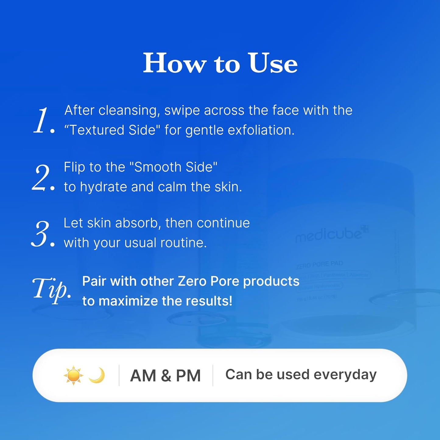 medicube Zero Pore Pad 2.0 – Thoughtful Skincare Gift for Mom, Korean Exfoliating Pads for Pore Refinement