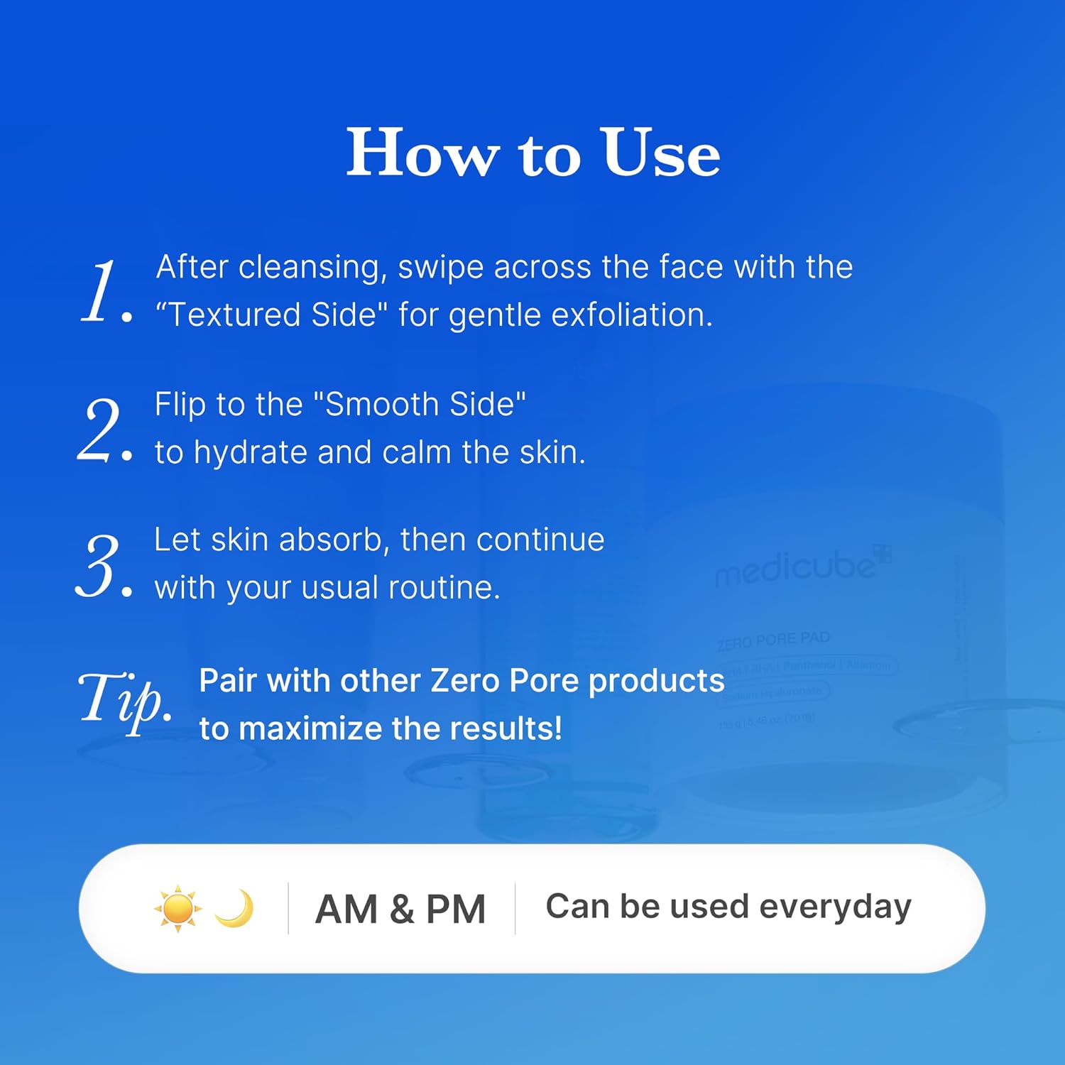 medicube Zero Pore Pad 2.0 – Thoughtful Skincare Gift for Mom, Korean Exfoliating Pads for Pore Refinement