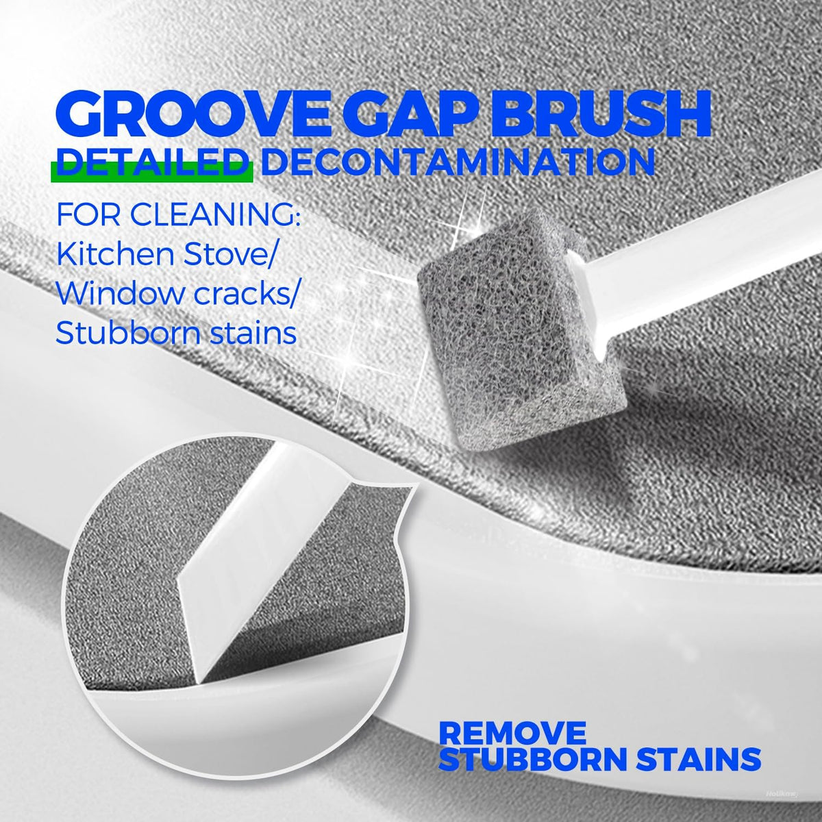 medium-firmness bristles suitable for grout, tile, and stainless steel