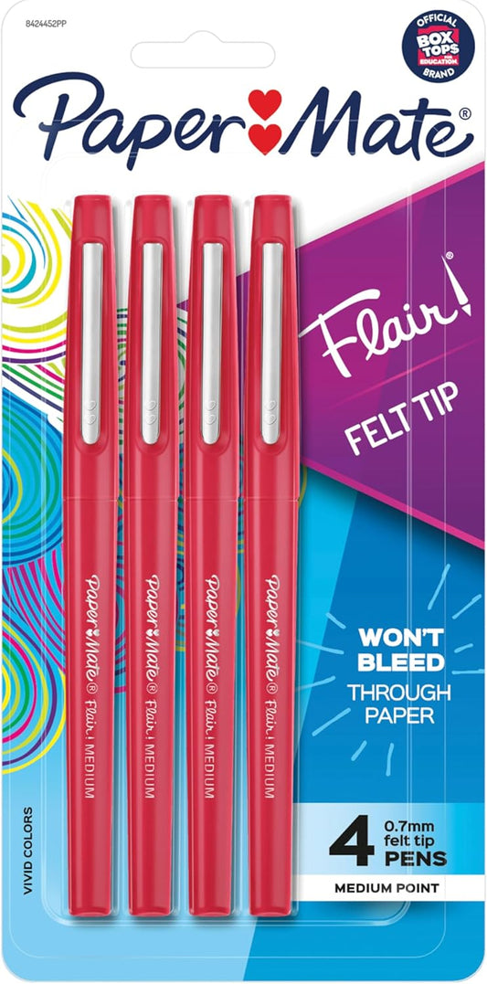 medium point 0.7mm felt tip with built-in point guard against fraying