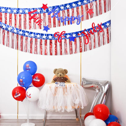 Mega-L Celebration Ready Gift Set – Red White Blue Stars Backdrop Garland for Event Decorators & Planners