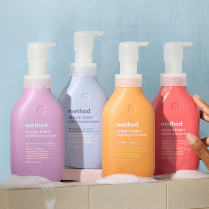 Method Dream Foam Foaming Wash — Post-Workout Refresh and Self-Care Reset, Long-Lasting Jasmine Sandalwood Scent