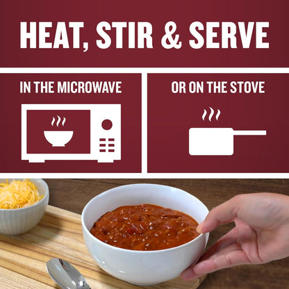 microwavable preparation with simple heat-and-serve method