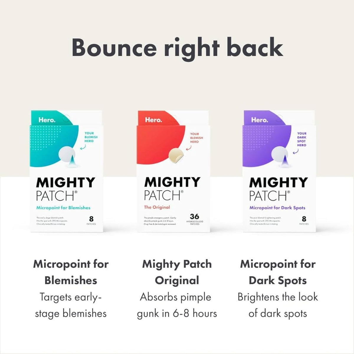 Mighty Patch Original by Hero Cosmetics – Mindful Self-Care Hydrocolloid Pimple Stickers for Nightstand Wind-Down