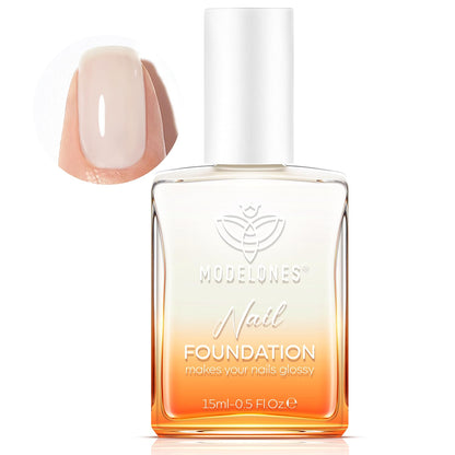 milky white / sheer pearl base color that builds to fuller coverage with multiple layers