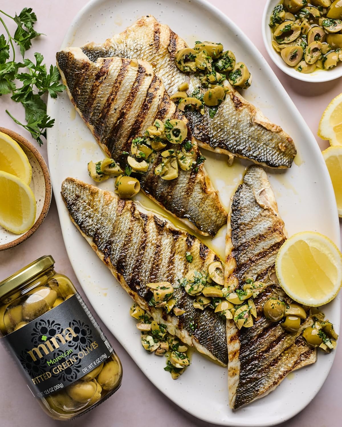 Mina Pitted Green Olives – Three-Ingredient Mediterranean Snack for Whole-Body Mindful Eating