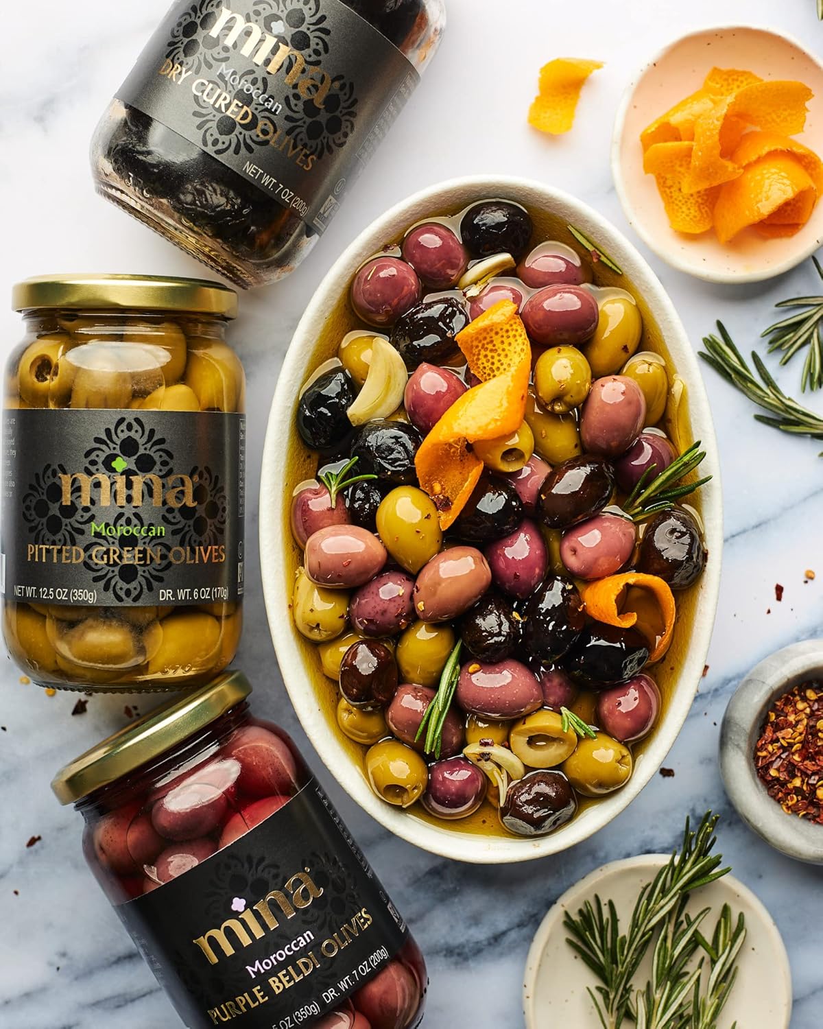 Mina Premium Dry Cured Olives – Travel-Friendly Lunchbox Snack for Hiking and Park Days