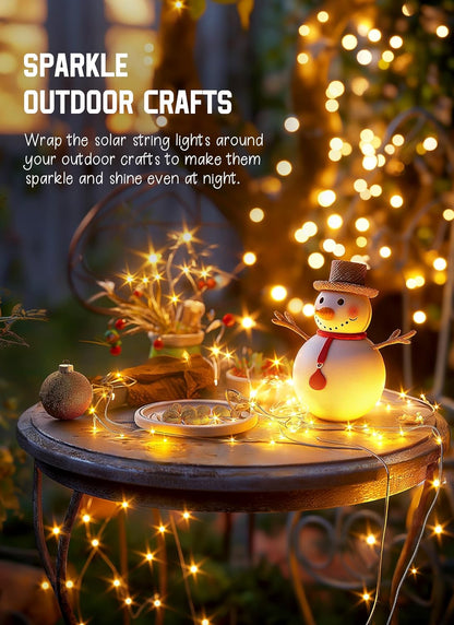Minetom Solar Patio Lights, 33Ft 100 LED Romantic Valentine's Day Gift for Couples and Garden Lovers