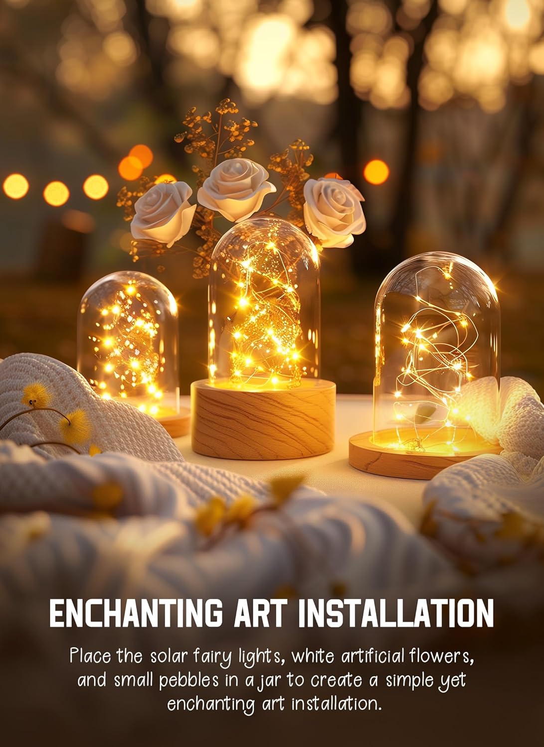 Minetom Solar Patio Lights, 33Ft 100 LED Romantic Valentine's Day Gift for Couples and Garden Lovers
