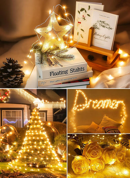 Minetom Twinkle Fairy Lights – Toddler Bedroom Ambient Lighting, Waterproof Dimmable String Lights with Auto Shutoff for Family Use