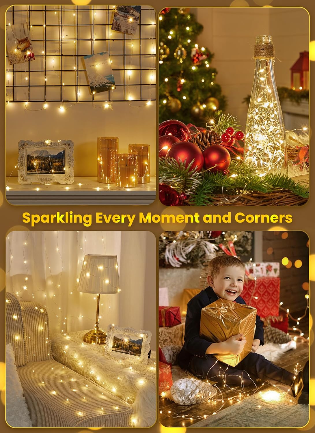 Minetom Twinkle Starry Lights – Dimmable Wall and Ceiling Decor for Apartment Living Spaces with RF Remote