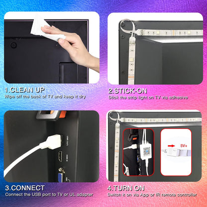 MINGER TV LED Backlight – Warm Ambient Glow for Media Room & Apartment Lounge Styling