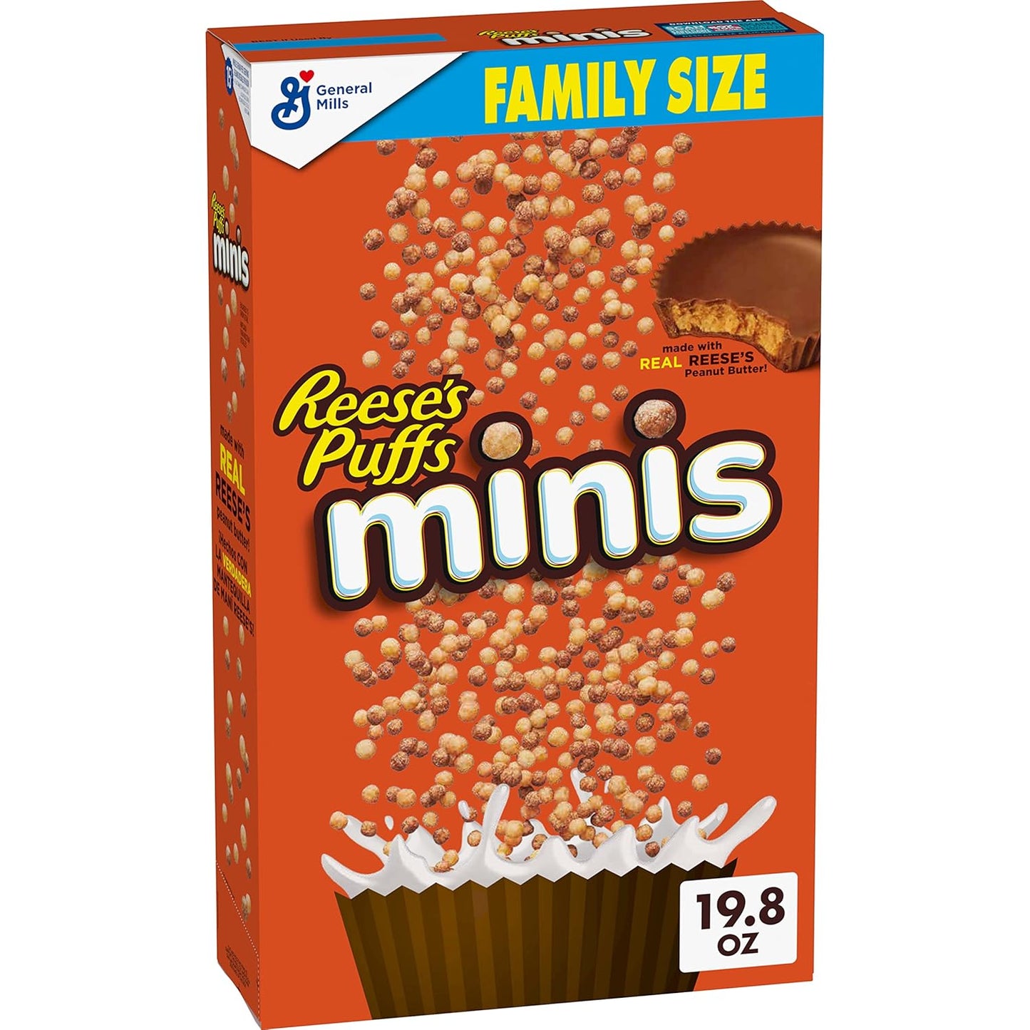 mini puffed cereal format with real reese's peanut butter