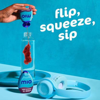 mio Cherry Blackberry Concentrate – On-the-Go Flavor Drops for Road Trips, Travel Totes, and Open-Air Lounging, 1.62 fl oz