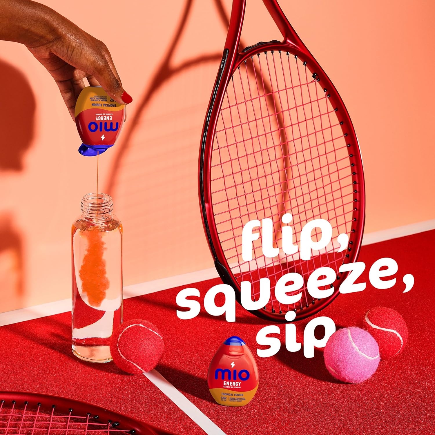 mio Energy Tropical Fusion – Dorm Room Caffeine Boost, Portable Squeeze Liquid Enhancer