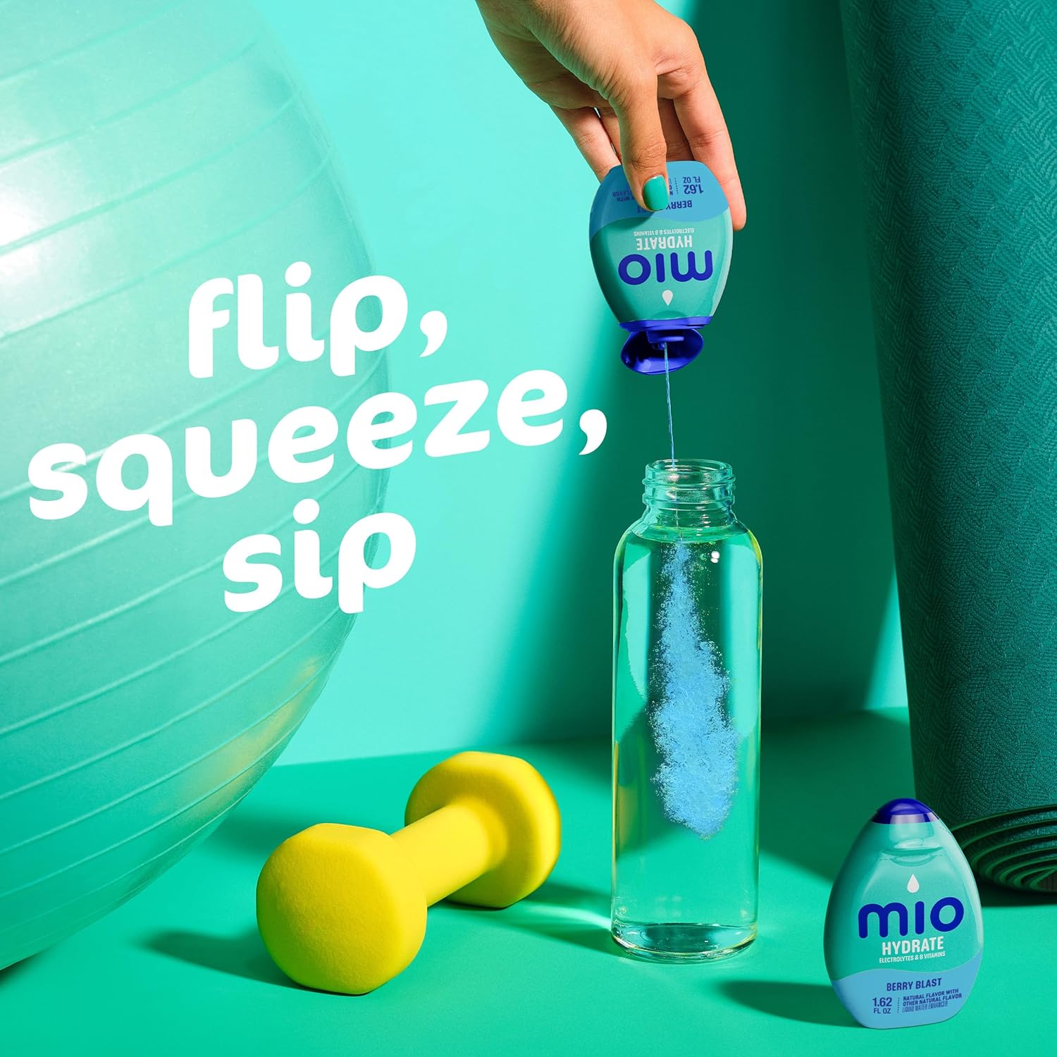 MiO Sport Berry Blast Portable Hydration Enhancer – Compact Berry Boost for Yoga Studio and Trail Use