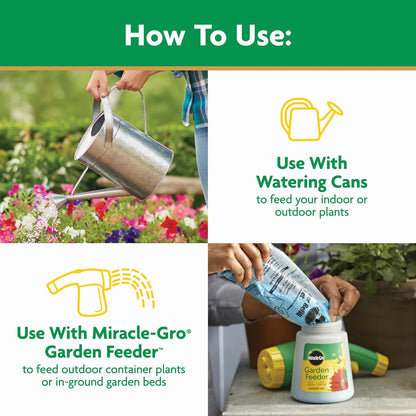 Miracle-Gro Plant Food 8 oz – Family Garden Fertilizer for First Time Young Gardeners and Parent Supervised Growing Activities