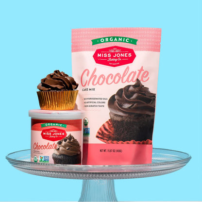 Miss Jones Baking Organic Chocolate Cake Mix – Birthday Gift for Plant-Based Bakers and Clean-Eating Home Chefs