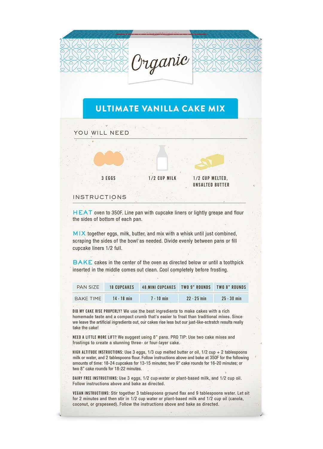 Miss Jones Baking Yellow Cake Mix – Practical Gift for Parents of Kids with Allergies, Nut-Free Dairy-Free Vanilla Cake for Celebrations Big and Small