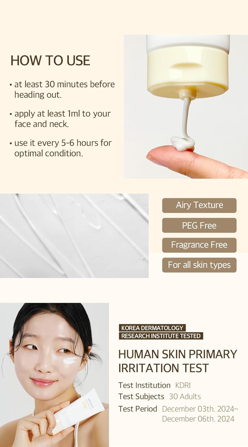 mixsoon Bean Sunscreen – Less Is More Korean Skincare Edit, No White Cast SPF 50 50ml